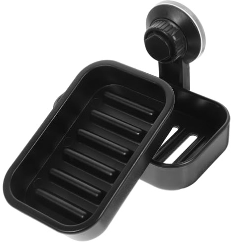 CAXUSD Porte-Savon À Ventouse pour Salle De Bain Et Cuisine sans Perçage Ni Outils Montage Mural sur Surfaces Lisses Drainage Pratique 14.00 X 10.00 X 8.50 Cm