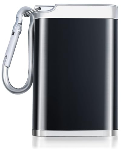 Primasage Cendriers de Poche, Conception Portable et Anti poussière, Mini Cendrier Portatif est Inodore et Compact, Cendrier Portable aux Voyages en Plein Air (Noir)