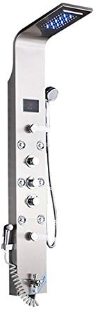 CPYGMXI de Panel de Ducha LED termostático Panel de Ducha Digital Torre de la Torre de la Torre Multifunción de Ducha con Cabeza de Ducha, rociador de Mano, chorros de carrocería de Masaje, bañera,