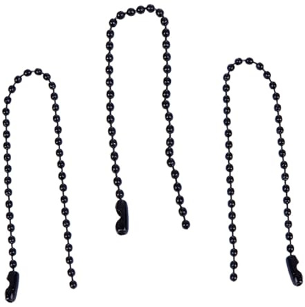 ABOOFAN 100 Pezzi Catena Pallini Nera Regolabile per Artigianato DIY Decorazione Collane e Portachiavi