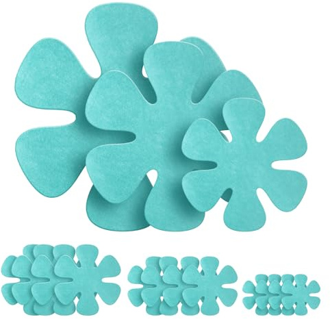 PEAPIN Pan Protectors For Stacking 12 PCS 3 Sizes Teal Pan Separators | Pads Non-Slip Anti-Scratch Cookware Dividers For Kitchen Cupboard Storage Pan Protectors For Stacking
