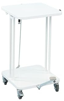 PROREGAL Abfallsackständer mit Deckel und Fußpedal | 40 Liter, HxBxT 60x37x43cm | Weiß