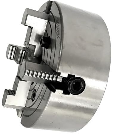 FSFYUK Mandrino per tornio a 4 griffe reversibile indipendente da 200 mm e 8 in ferro, accessori per torni #K72-200 argento per fresatrici/trapani/rettificatrici