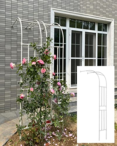 GLFNB Schwarz/weiße Gartenlauben, Metalltorbogen, Rosenbogen, Spalier für Kletterpflanzen, 120 x 270 x 40 cm, 150 x 240 x 40 cm, 240 x 240 x 40 cm, 260 x 240 x 40 cm, 300 x 270 x 40 cm, Halbbogen