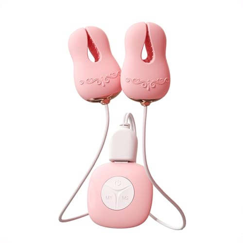 HXLXW Tragbarer Nippelklemmen Vibrator für Frauen, 2-in-1 Nippel-Klitorisklemmen-Sexspielzeug mit 10 Vibrationsmodi Reizstromgerät Vibrator Nipple Clamps Set SM Erotisches Sexspielzeug für Paare