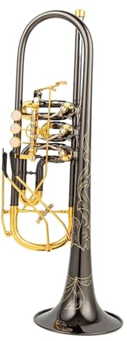 Trompeten-Set für Anfänger Trompete Drehventil Typ B Flachschlüssel Aus Messing Professionelle Trompetenmusikinstrumente Angenehmes Gefühl