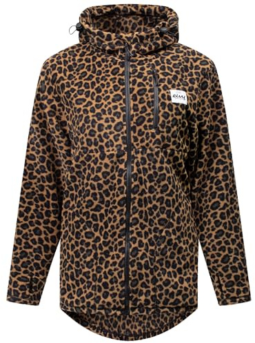 Eivy Damen Techlight Ziphood Fleece Jacke, Leopard, S EU