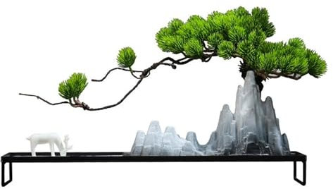 FAJNUZI2024 Künstliche Bonsai Landschaft Zen Landschaftsbau Wohnzimmer Eingangsbereich Schrank Künstliche Bonsai Büro Kreative Hause Kaffee Tisch Dekoration Simulation Baum Kunstbaum Bonsai
