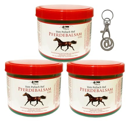 ILODA Einkaufswagenchip aus Metall + 3x 500ml Pferdebalsam Gel grün, Pferdesalbe, Pferdegel kühlt, belebt und entspannt, wohltuend für Rücken und Beine
