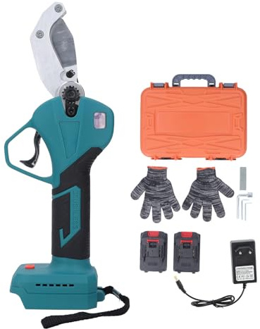 Cortatubos Eléctrico Inalámbrico, Cortador de Tubos PVC Profesional con Motor Sin Escobillas, 2 Baterías 21V 2Ah, Apertura Ajustable 25/40mm para Tuberías de HDPE, PPR, PEX, con Maletín y Guantes