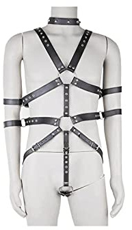 OnundOn Herren Riemenbody Leder Harness Männer String Unterwäsche Mit Penis Ring Fetisch Einstellbar