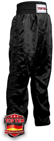 TOP TEN Kickboxhose „Classic“ - Gr. S = 160 cm, schwarz-schwarz