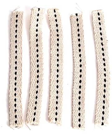 Feuerhand Storm Lantern Baby Special 276 Flat Wick | Pack of 5 | Original Quality | Excellent Oil Absorption | No Cutting | Cotton | 12.5 mm x 12 cm | Safe | Reliable