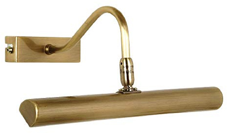 Britalia Antique Brass Vintage Retro Picture & Mirror Light | Adjustable Head | 285mm Width | Rectangular Back Plate | 2 x G9 Lamps Required (Not Included)