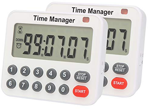 AIMILAR Magnetic Digital Kitchen Timer with Direct Numerical Keypad, Loud Alarm - 99Hr Countdown Count Up Timer for Cooking Baking Classroom, Batteries Included