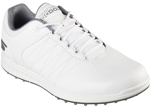 Skechers Herren Pivot Spikeless Golfschuh, Weiß/Grau, 47 EU