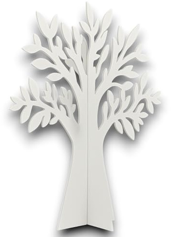 Aurora Store - Albero della Vita in Legno Bianco h. 80 cm Decorazione a Forma di Albero dei Desideri, Espositore Bijoux, per Tableau Matrimonio,Comunione, segnaposto Natale bomboniere Fai da Te