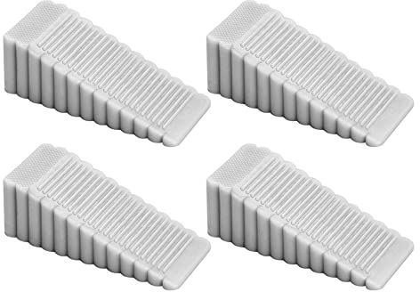 Gativs Höhenverstellbarer Gummi Türstopper Keil - 4 Stück Rutschfester Türstopper für Fenster und Tür