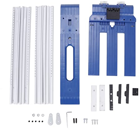 Kit Guida Circolare, Set di Giunzione Binari Guida con Binario e Ausilio Angolare, Attrezzo per Fresa Circolare, Guida Universale per Seghe Circolari e Alternative, Binario