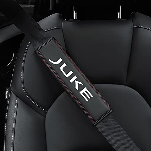 CREEST 2 Pezzi Auto Pelle Imbottiture Cinture di Sicurezza Cuscinetti Protettivi, per Nissan Juke Accessori Interni
