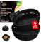 Pack of 2 Air Fryer Silicone Liners for Round Air Fryers - Multi-Purpose 8-in Air Fryer Liners Silicone with Drainage Tray - Round Air Fryer Liners, Air Fryer Accessories, Airfryer Accessories