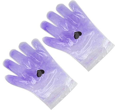 Guantes de tratamiento de spa en casa, guantes de tratamiento de parafina, a lavanda para uso doméstico para salones de belleza (juego de cera de mano)