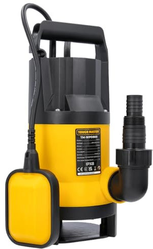 Submersible Pump for Clean Dirty Water 14000L/H 750W Electric Dirty/Clean Water Pump with Float Switch for Garden, Swimming Pool, Pond, Hot Tube, Flooded Cellar, Ditches TOUGH MASTER