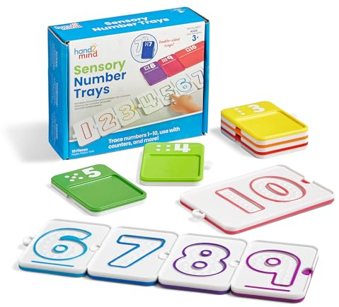 Learning Resources Sensory Number Trays, Educational Toys for 3+ Year Olds, Finger Tracing Board to Learn Maths, Number Tracing, Count from 1-10, Classroom Resources