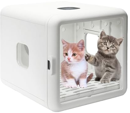 Kindevieft Scatola per Asciugacapelli per Animali Domestici, Asciugacapelli Ultra Silenzioso da 65 Litri per Gatti E Cani di Piccola Taglia, Soffiatore Professionale Ad Asciugatura Rapida