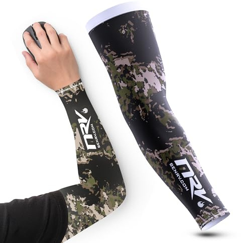 NRV Manchette de Compression Gaming - Edition Army - Améliorez Votre Performance eSport (Camouflage terre, L)
