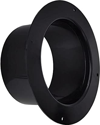 JSIXASO Ducting Flange Bundkragen Montage Rundrohr PVC Verbinder 125mm Wandflansch Verbinder Schwarz für Lüftungsrohr(Flange Schwarz 125mm)