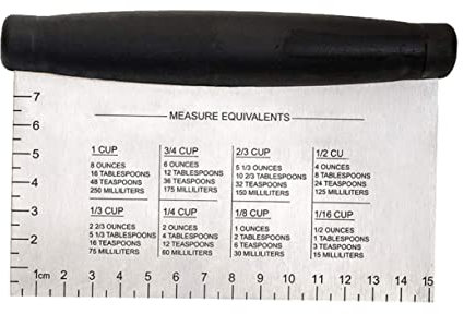 Garneck Cortadores De Masa De Acero Inoxidable Con Medidor Rebanador De Masa Raspador De Repostería Ideal Para Casa