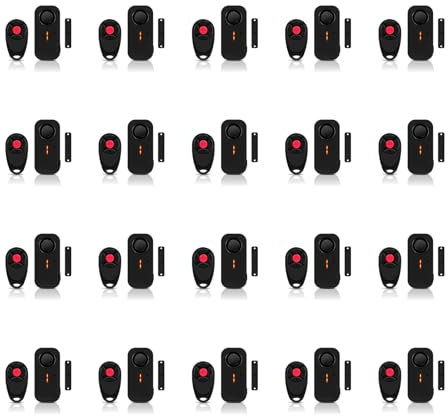 NineLeaf Alarmanlage fürs Haus, Fensteralarm Türalarm mit Fernbedienung, Alarmanlage Wohnung, Türalarm mit Fernbedienung 108dB Laut 4Türklingeln 4 Lautstärkestufen für Haus Wohnung Garten Pool,20Stück
