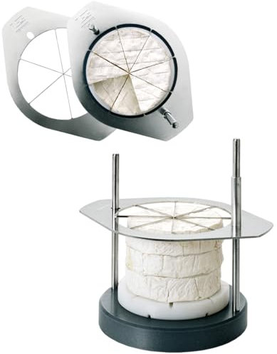 BALSAT Cortador Inoxidable de Queso para 6-8 Porciones - Herramienta de Precisión para Cortar Quesos Suaves y Duros con Acero Inoxidable Duradero