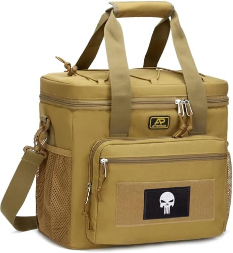 Bunnychic Fiambrera para Hombre, Bolsa Táctica 22L Almuerzo para El Trabajo | Bolsa Térmica Táctica Para Almuerzo, Correa Ajustable Desmontable, Bolsa Comida Suave Con Forro Aislante Antifugas Para Pesca