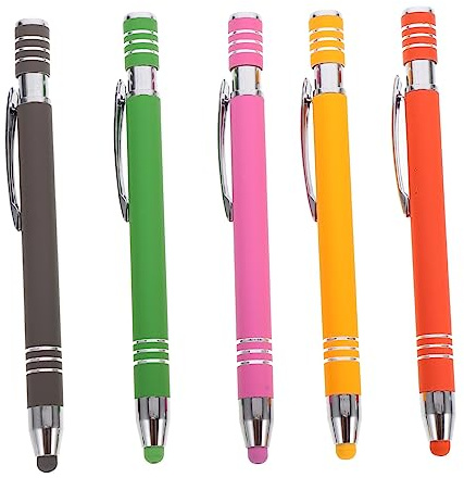 iplusmile 5stücke Kugelschreiber Mit Touchscreen-Funktion Multifunktionale Metall-Stylus Pens Für Tablet Und Smartphone Langlebig Praktisch Farben Zufällig