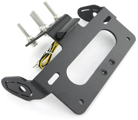 RDWSPLI Kennzeichenhalter Motorrad Kompatibel Mit Yamaha Für YZF-R6 Für R6 2006–2021 Kennzeichenhalterhalterung Mit Leichtem Motorrad-Heck-Tidy-Fender-Eliminierungskit