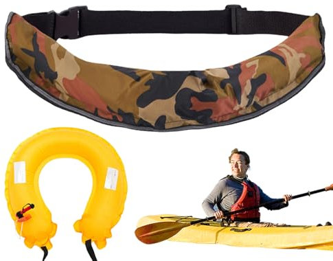 Generisch Schwimmgürtel,Rettungsring-Gürtel Set | Lebensrettungshilfe Mit Signalpfeife Verstellbar Kompakt Reflektierend Unisex Für Wassersport Angeln Kajak Paddelboarding
