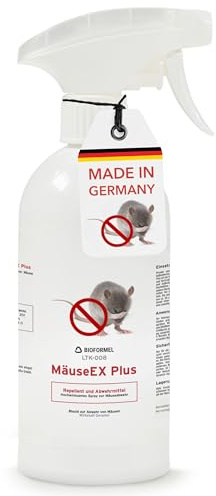 BIODELTA Mäuse-Ex Spray 1 l - Mäuseabwehr und Rattenabwehr | Zum Vertreiben von Mäusen und Ratten - Abwehrmittel für Innen- und Außenbereich - mit Langzeitwirkung