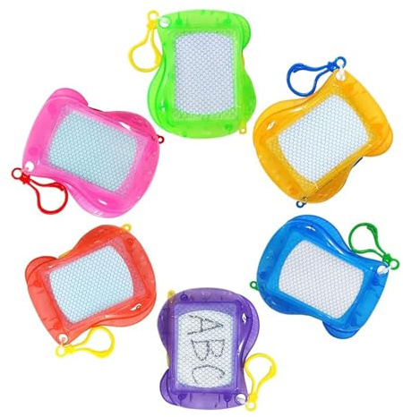6 Pièces Mini Ardoise Effacable Magnétique, Effaçable Planche à Dessin Graffiti Portable, Tableau Magique pour Enfants, Jouets Éducatifs Créatifs, Petits Cadeaux Surprises pour les Enfants