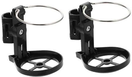 Zerodeko Portavasos de Pesca Plegable para Silla de Pesca Resistente y Fácil de Instalar Material Plástico y Acero Inoxidable Adecuado para Actividades