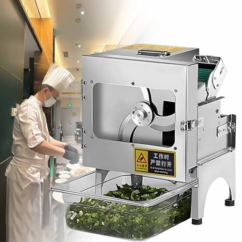 GIZMIT Affettatrice Commerciale per cipollotti, Macchina per Tagliare porri ad Alta velocità da 200 W, Tritatutto per cipollotti, per Uso Domestico Commerciale, 150 kg/Ora C75-A