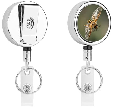 Bienen-Flug-Rollenclip, Krankenschwester-Rollenhalterclip, einziehbarer Ausweishalter, Rollen, Pflege, Medizin, lustig