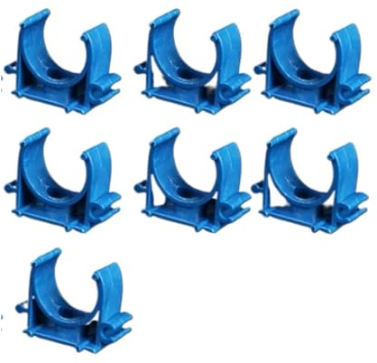 Abrazadera para tubería de PVC, Paquete de 10 abrazaderas for tubos PVC 16 a 32 mm (multicolor, azul)(16mm blue)