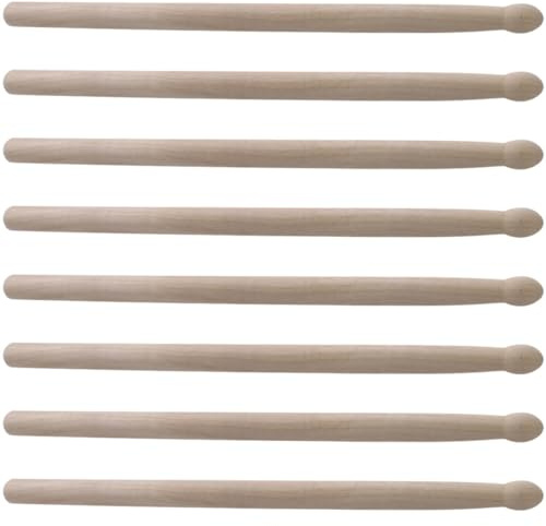 PRETYZOOM Baquetas de Madera para Cintura 4 Pares (8 Unidades) Kit de Accesorios de Percusión para Instrumentos Musicales, Palillos de Percusión para Estudiantes y Repuestos de Tambores