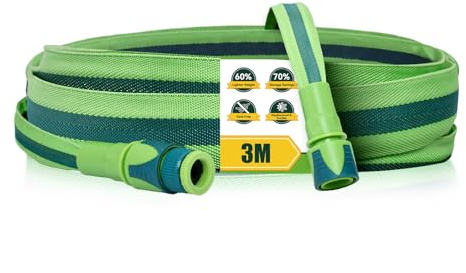 RAINPOINT Flexibler Gartenschlauch 3 m, mit TPE-Innenschlauch, knickfest und leicht