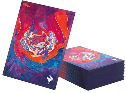 Gamegenic Magic: The Gathering | Secrets of Strixhaven Premium Art Sleeves - Prismari, Pack de 105 Fundas Ilustradas con Diseño Oficial, Para Juegos de Cartas Coleccionables