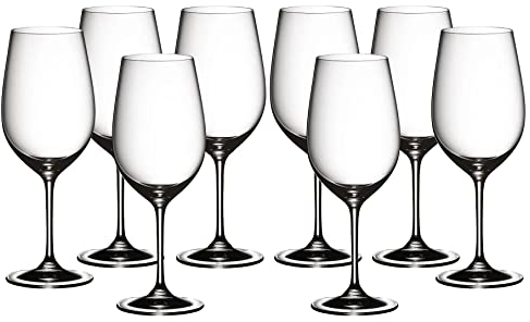 Riedel Vinum Zahl 6 Kauf 8 Riesling/Zinfandel 8-teiliges Rot-/Weißweinglas Set Kristallglas 7416/54 x2 (4x 6416/15)