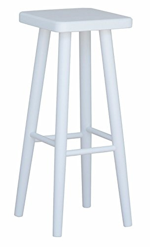 k koma BARSTUHL 72CM BUCHENHOLZ HOCKER NEU WEIß LOFT Restaurant (WEIß)