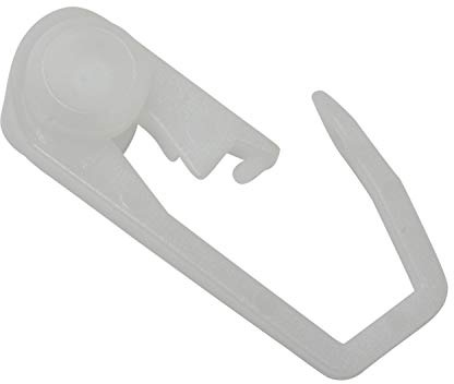 GARDINIA Rodillos con Gancho para los Modelos de Barra de Cortina GE y P2U, Paquete de 50 Unidades, Resistente a los Rayos UV, plástico, Color Blanco